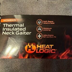 Heat Logic Neck Gator, Thermal Insulated Soft Fleece Adj., One Size Fits Most T4